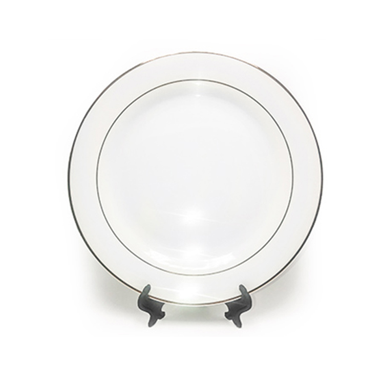 Ceramic Gold Rim Plate – 8″ x 8″